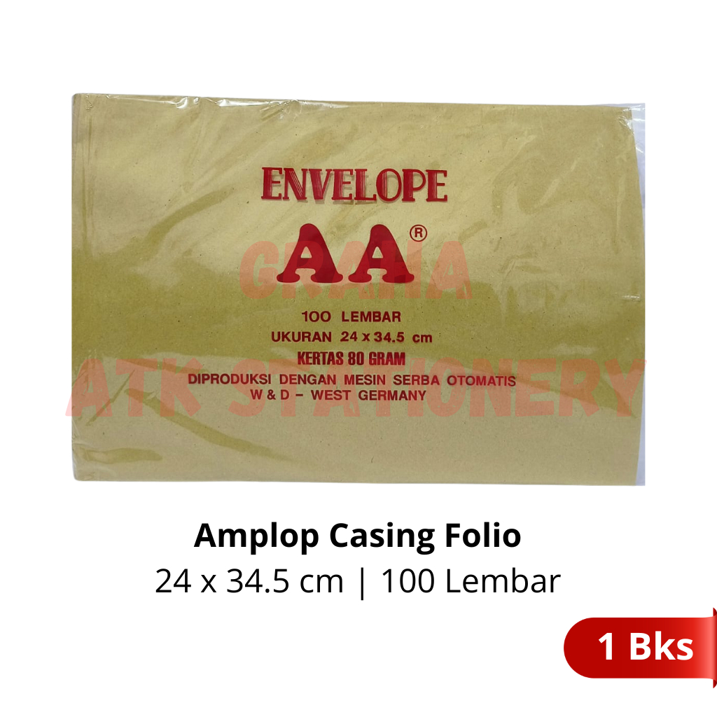 

[1 Bungkus] Amplop Coklat Folio AA 24x34.5 cm / Amplop Casing / Amplop Kesing Folio AA 24x34.5 cm