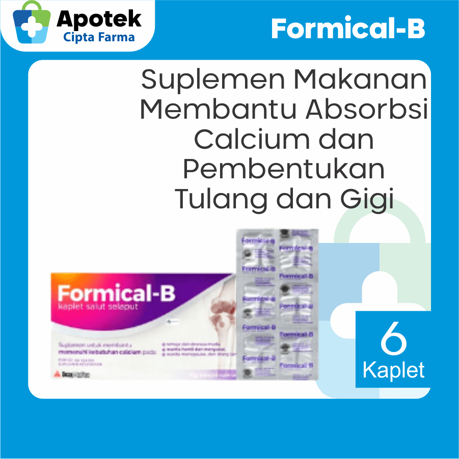 Formical B untuk Ibu Hamil Calsium Carbonate Magnesium Vitamin D3 Suplemen Makanan Suplemen Kalsium 