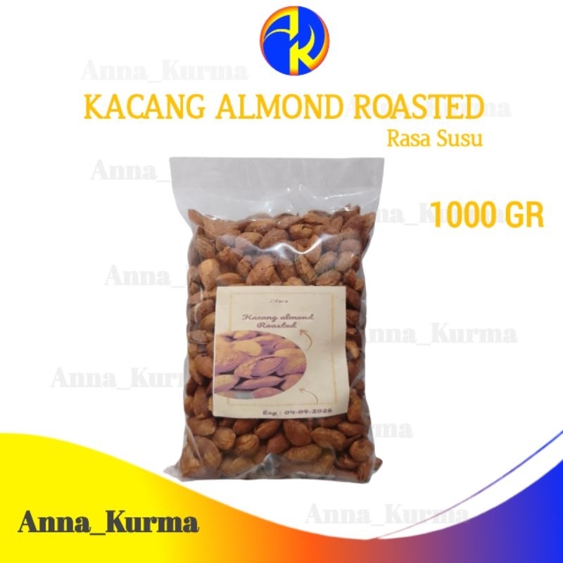 

Kacang Almond Cangkang Panggang 1 Kg Roasted Rasa Susu