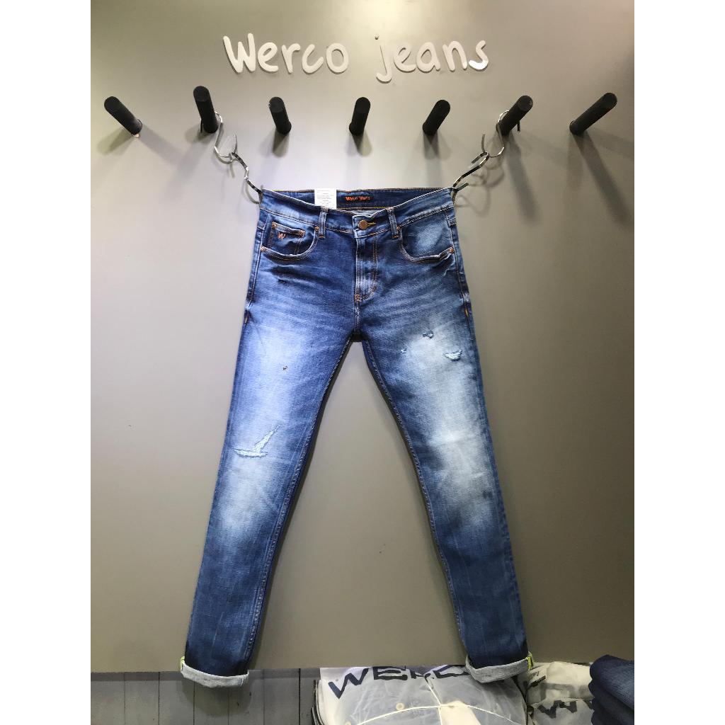 Werco jeans original / Celana jeans pria slimfit / Celana sobek pria