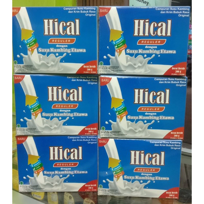 

susu kambing Hical sachet, isi 20g × 10 sachet (200g)