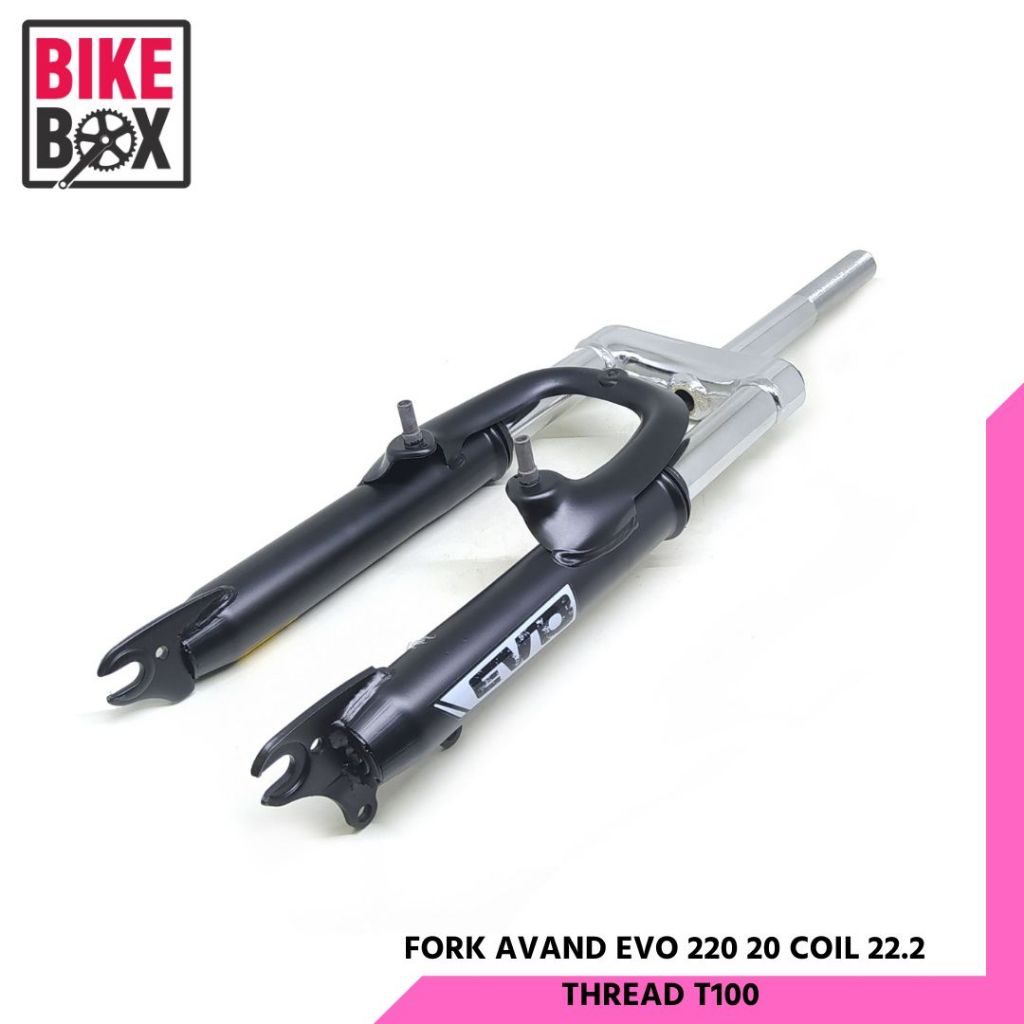 FORK SEPEDA / FORK SUSPENSI AVAND EVO220 20 COIL 22.2 THREAD T100 BLACK