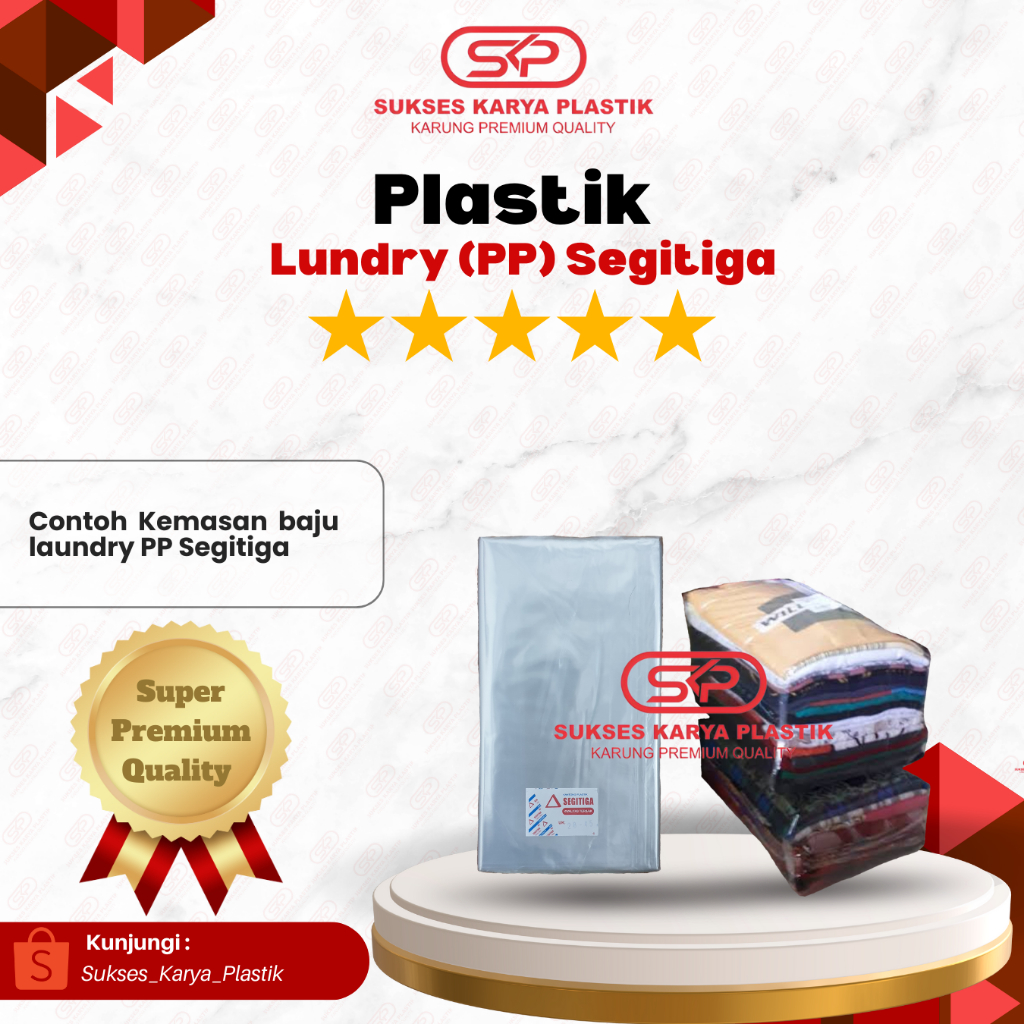 PLASTIK LAUNDRY KILOAN 25 x 45 BENING/ PLASTIK PP LAUNDRY 25 x 45 BENING/ PLASTIK PP MEREK SEGITIGA