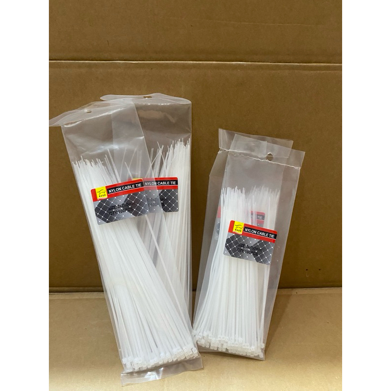 

Kabel Tie Putih isi 100 pcs Ukuran 3 x 150 mm dan 3 x 200 mm
