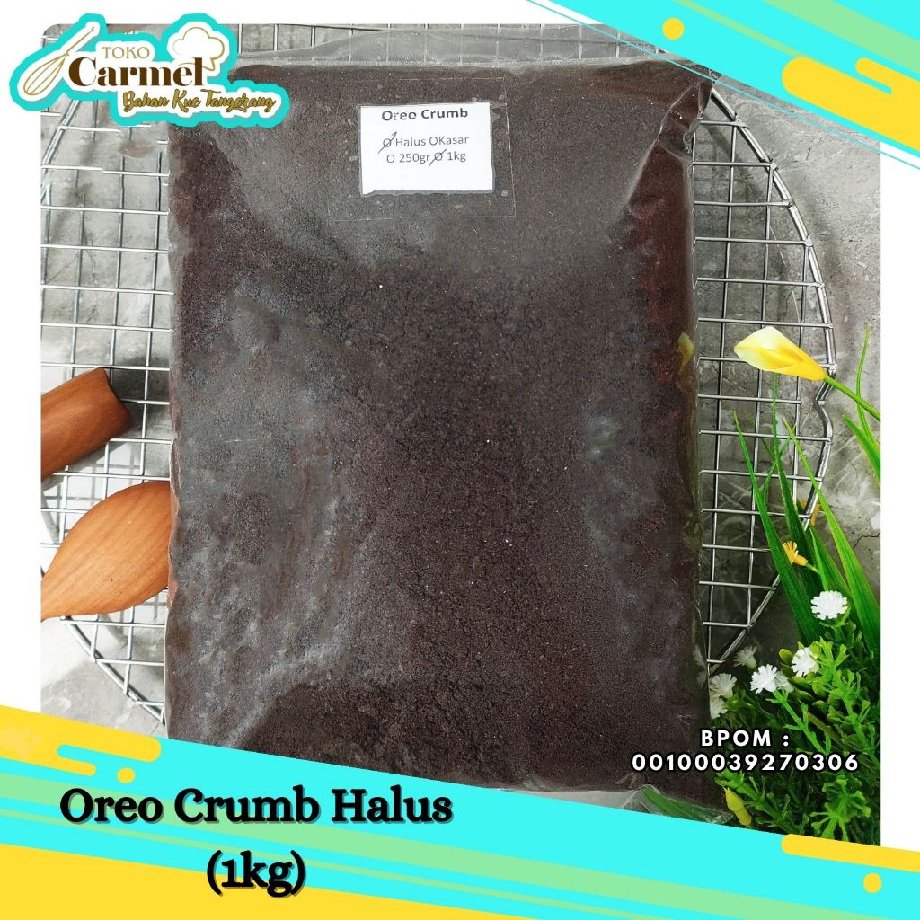 

Biskuit Crumb Halus 1kg- Remahan Biskuit Coklat Hitam Ground Crumb