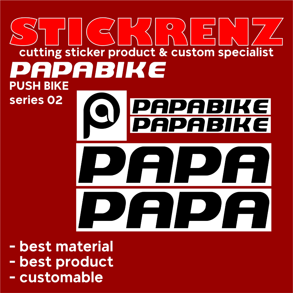 Cutting Sticker Push Bike Papa Bike 02 Custom