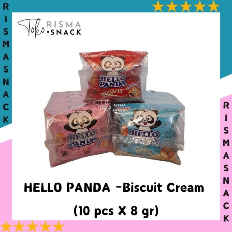 

Hello Panda Biscuit Cream All Variant kemasan (10pcs x 8gr)