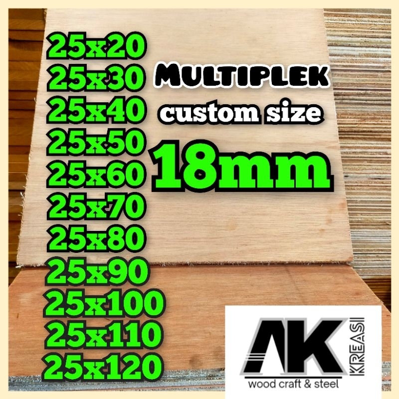 Multiplek/plywood potongan tebal 18mm
