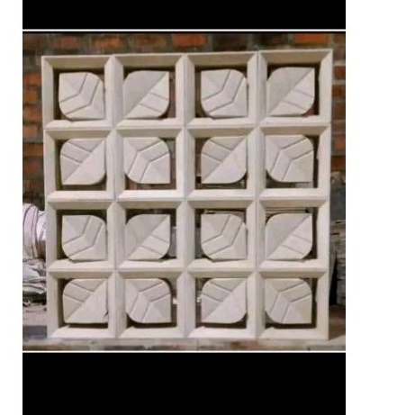 roster loster beton minimalis motif daun putih 2 sisi