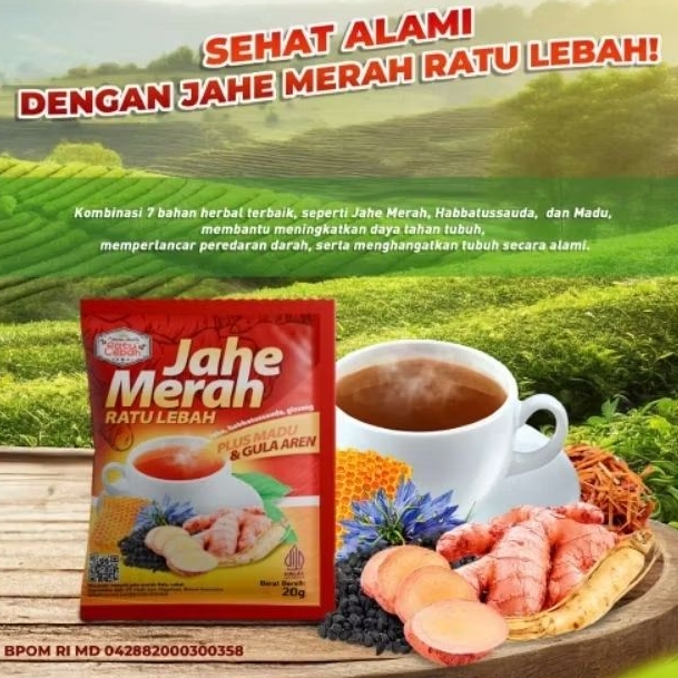 

Ratu Lebah Jahe Merah Plus Madu dan Gula Aren 1 Renceng Original Murah Grosir