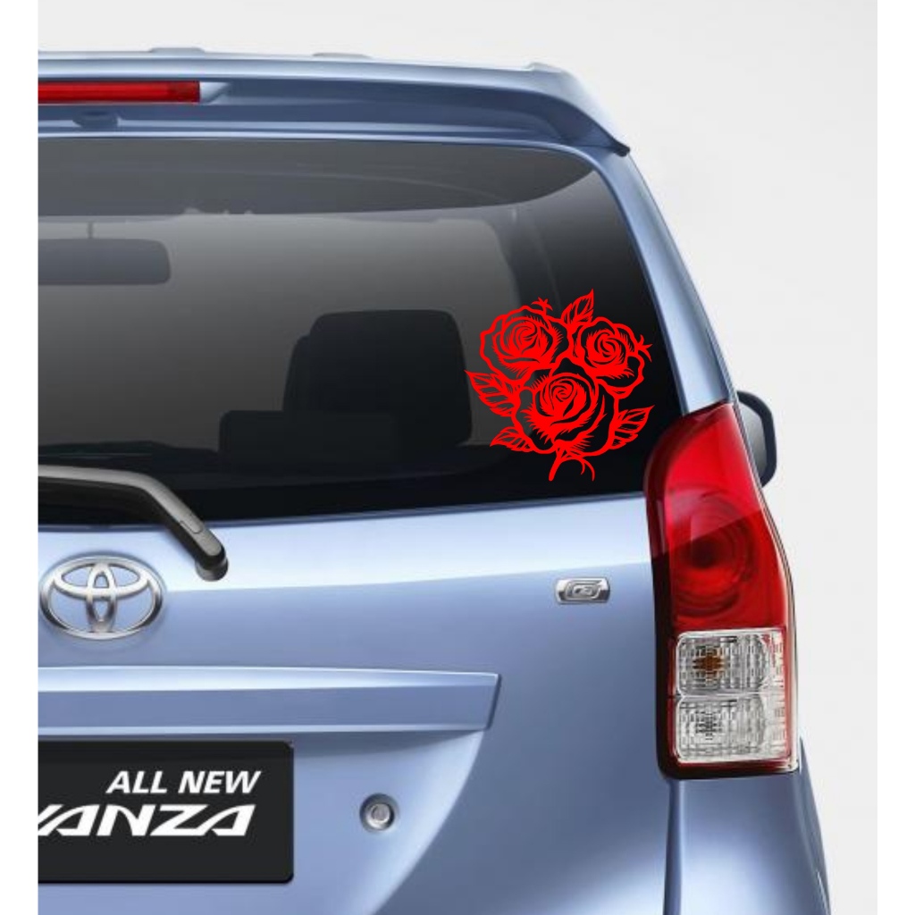 stiker mobil bunga sticker keren lucu murah keren