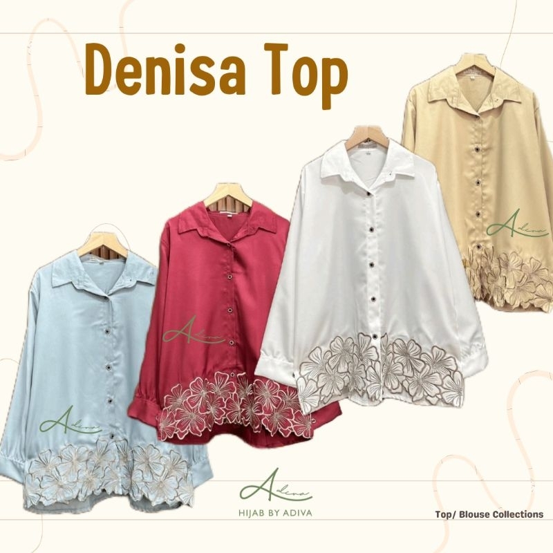 BY ADIVA - Denisa Top JUMBO LD 120 ATASAN WANITA JUMBO BORIDR MOTIF BUNGA