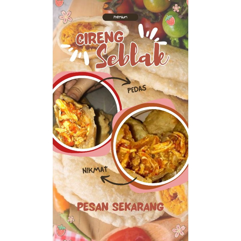 

cireng seblak isi ayam suwir pedas
