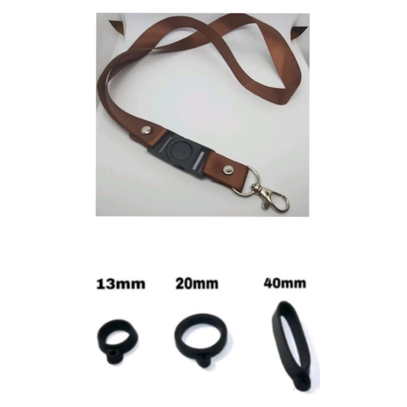

Tali Lanyard COKLAT POLOS lebar 1,5 cm dan gratis 3 pcs karet oring.