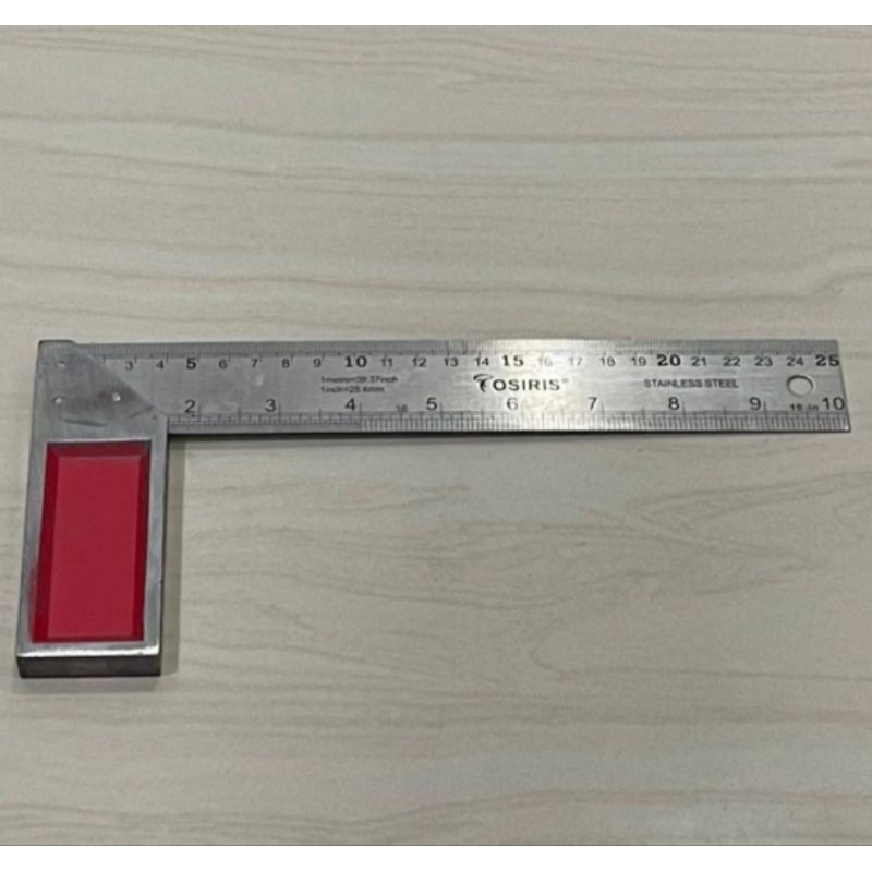 siku meter OSIRIS heavy duty 10inchi bagus penggaris siku tukang HD 25cm try square 10" siku sudut r