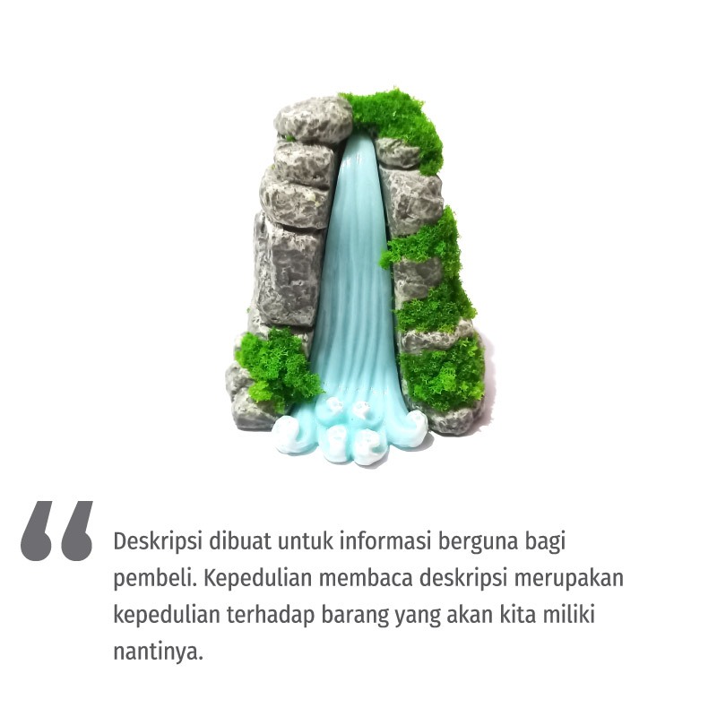 Miniatur Air Terjun Dekorasi Aquascape Maket Terarrium Dioarama - MNOO54