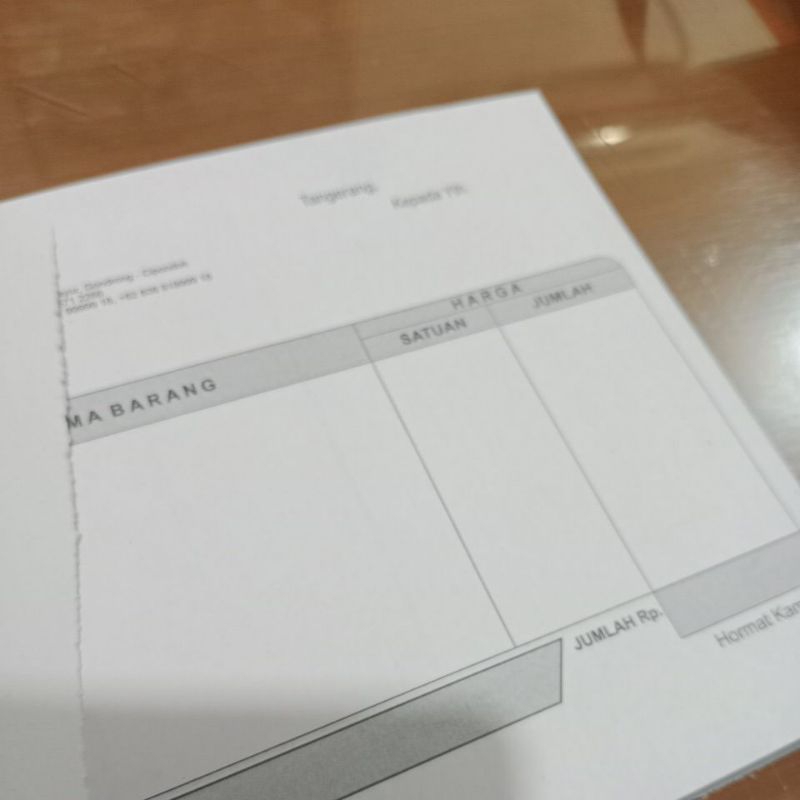 

Cetak Nota / Bon / Surat Jalan / Invoice