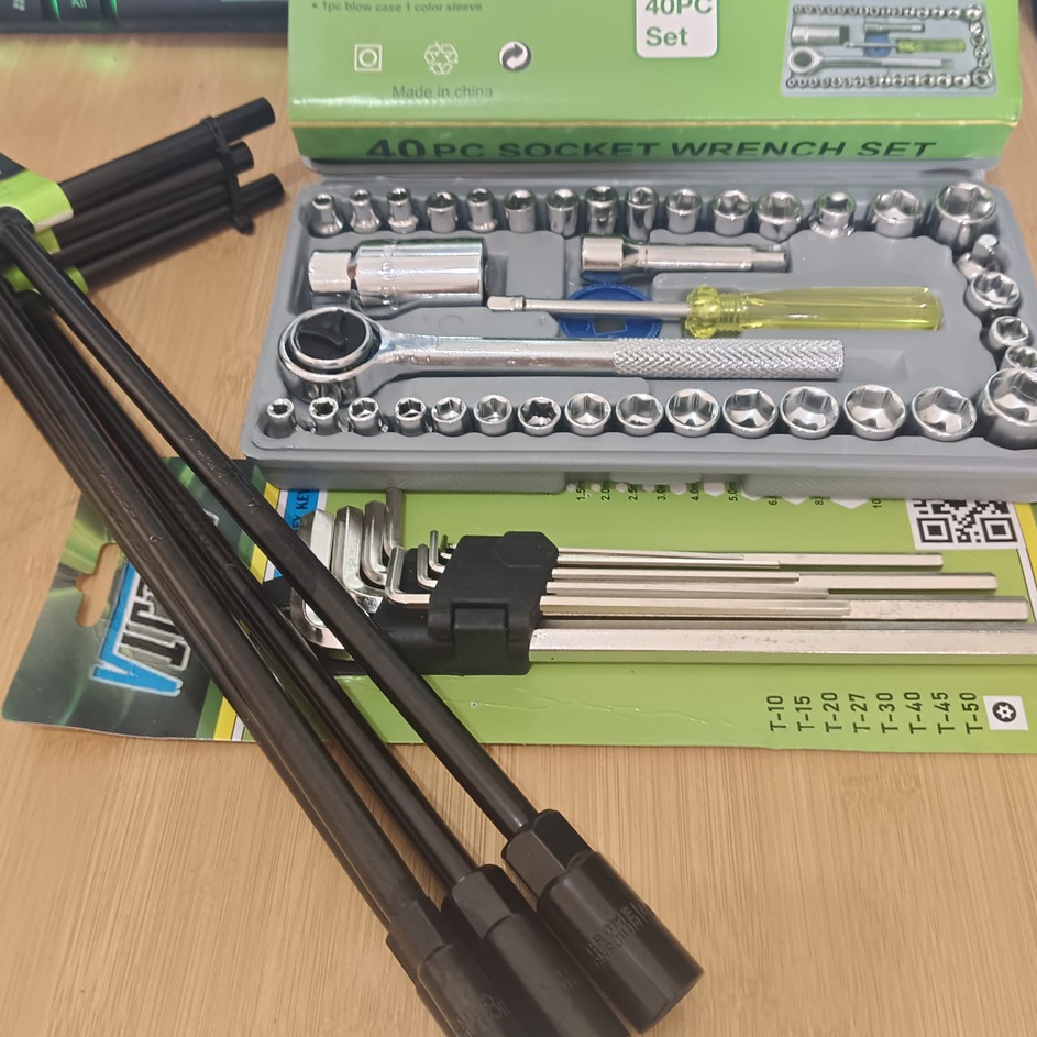 Lebih Terpercaya  Paket Kunci Sok T Tekiro 4Pcs  Kunci Sok Set 4Pcs  Kunci L Set 9Pcs  BISA COD  Kun