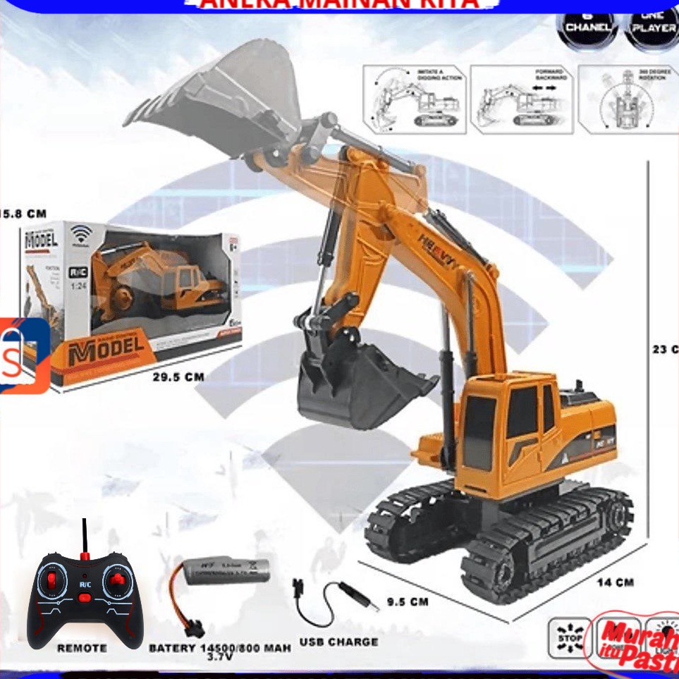 Ready Murah Mainan RC Excavator Truck Remote Control Truk Beko RC