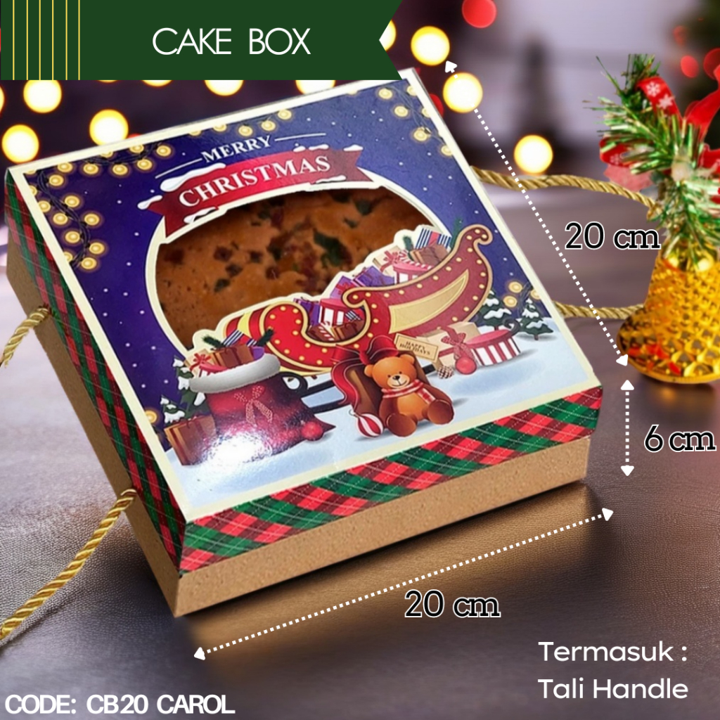 

Window Box Natal 20 Santa / Dus Kue / Christmas Packaging Hampers