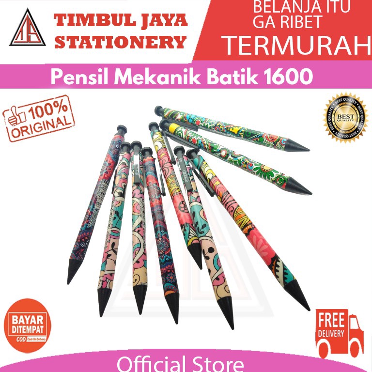 

Grosir Belanja Pensil mekanik mechanical pencil tizo 5 batik 16 isi 12pcs