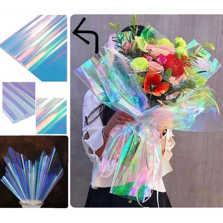 

Buruan Pesan 1 PAK ISI 2 5x5 CELLOPHANE KERTAS BUKET HOLOGRAM KUPUKUPU VIRAL