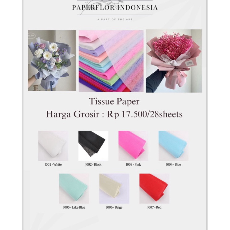 

Promo Puas 28 LEMBAR KERTAS TISSUE TISSUE PAPER KERTAS TISU BOUQUET BUNGA BUKET FLOWER