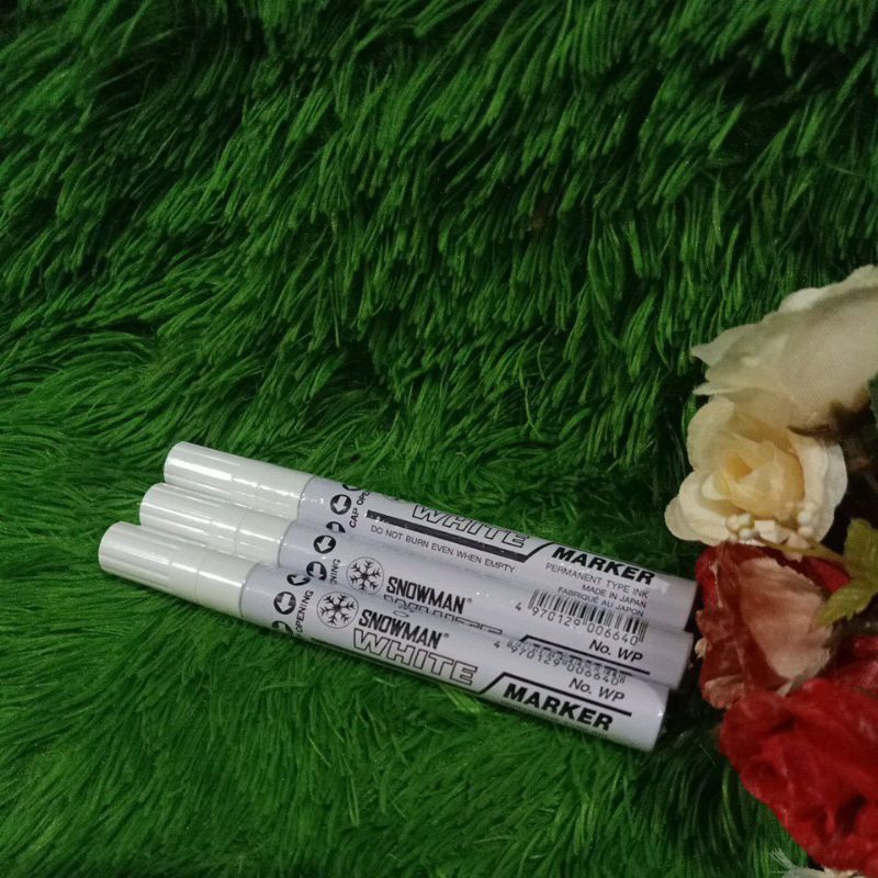 

Spidol putih paint marker snowman lusinan murah