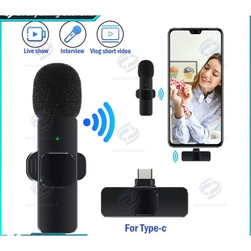 Mic Mikrofon clip on Nirkabel Wireless/berkendara gratis/Pasang dan mainkan/ Lavalier Mic Portabel A