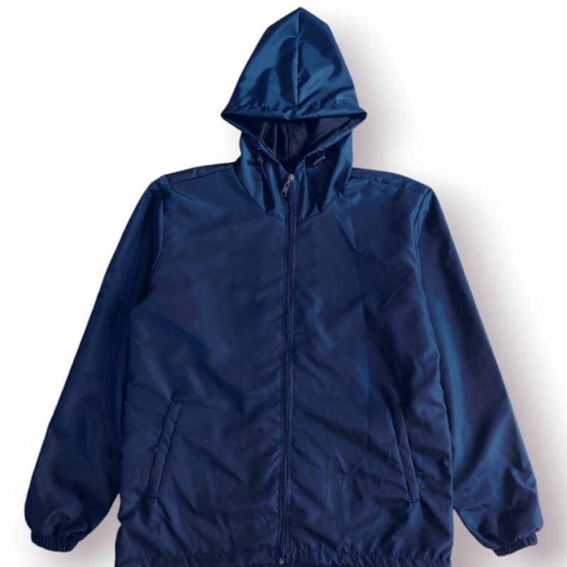 PROMO TERBARU [BESTSELLER]JAKET RUNNING POLOS UNISEX CASUALOUTFIT/JAKET PARASUT POLOS JUMBO PRIA