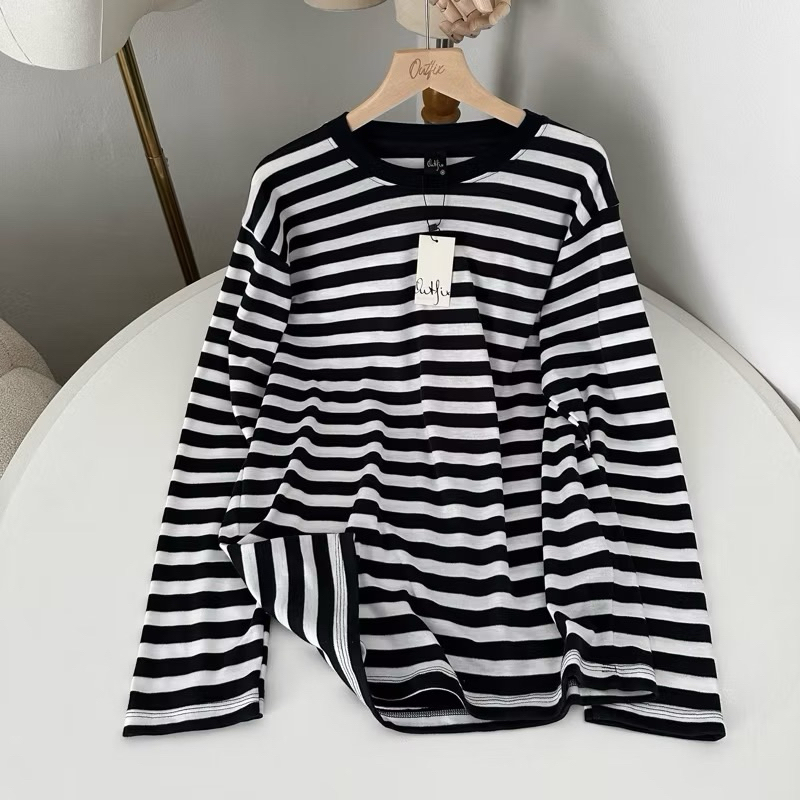 atasan wanita kaos salur kaos salur wanita kaos oversize