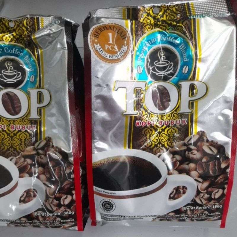 

Top kopi bubuk murni hitam 380 gr