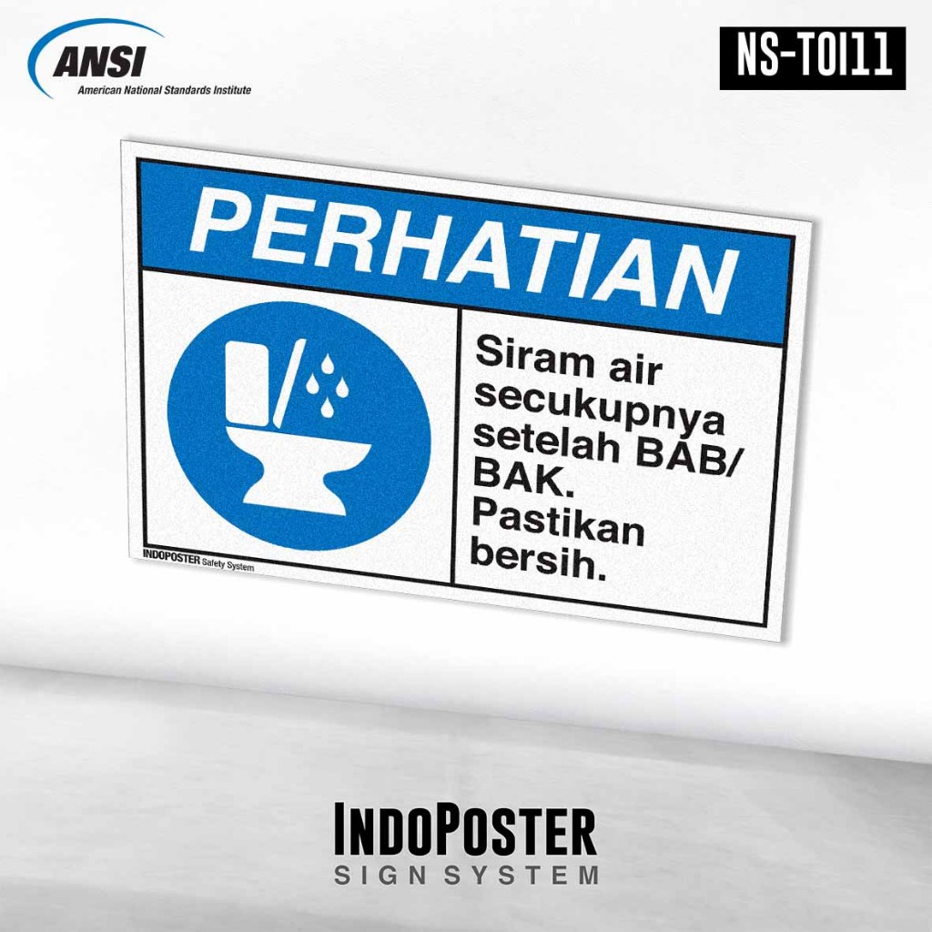 

Stiker Sign Toilet / WC Siram Air Setelah Bab Bak Pastikan Kloset Bersih