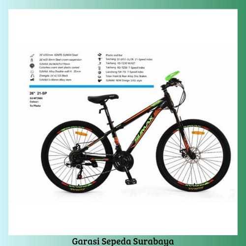 SEPEDA GUNUNG ATLANTIS MTB SUMAX 65F 24 26 INCH - BERKUALITAS