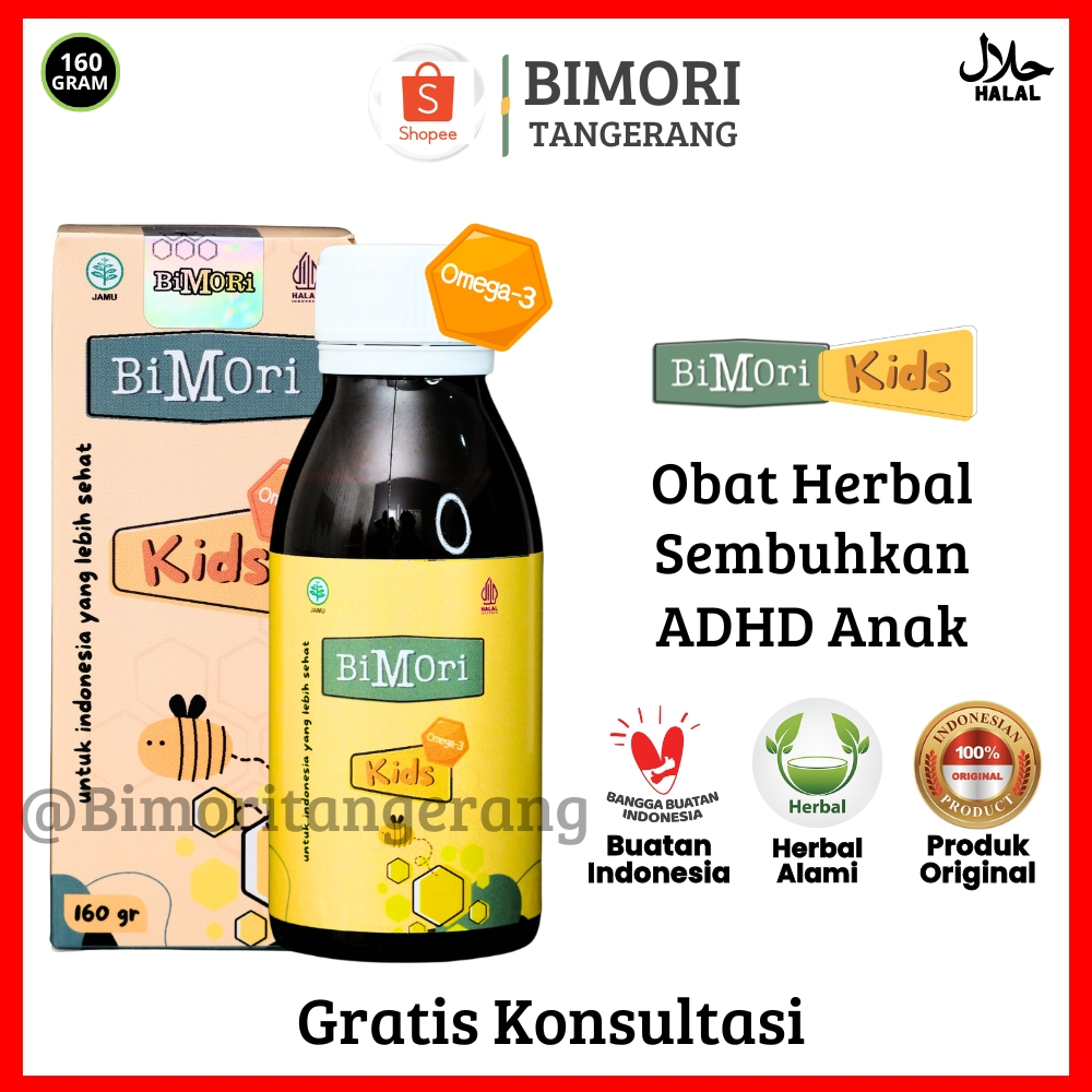 Bimori Kids Obat Herbal Atasi Anak ADHD | Hiperaktif | Tantrum | Terlambat Bicara Anak | Autis | ORI