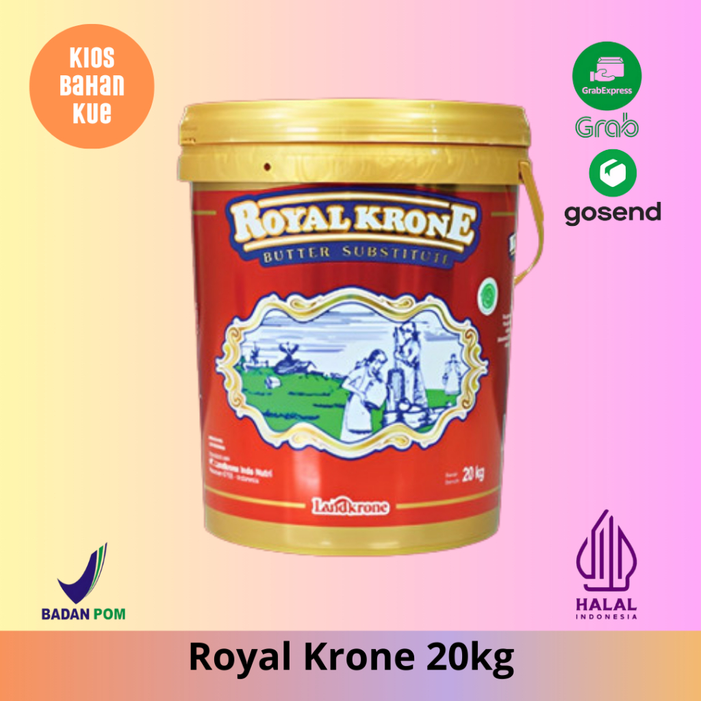 

ROYAL KRONE Butter Substitute 20 kg (pengganti mentega / margarin) / ( ONLY INSTANT DAN SAMEDAY )