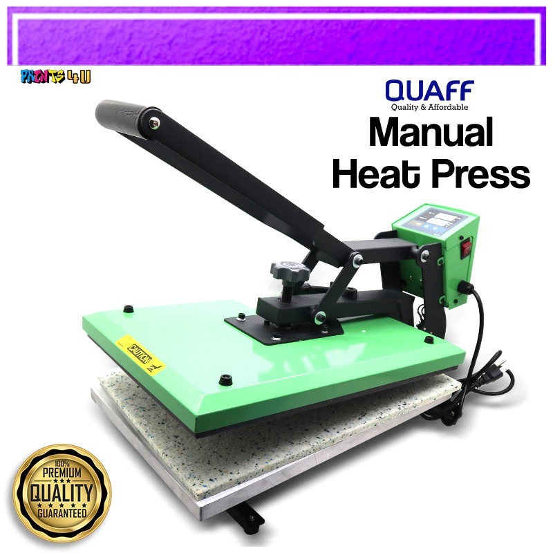 

Quaff Manual Heat Press Machine Heavy Duty A4 A3 Size