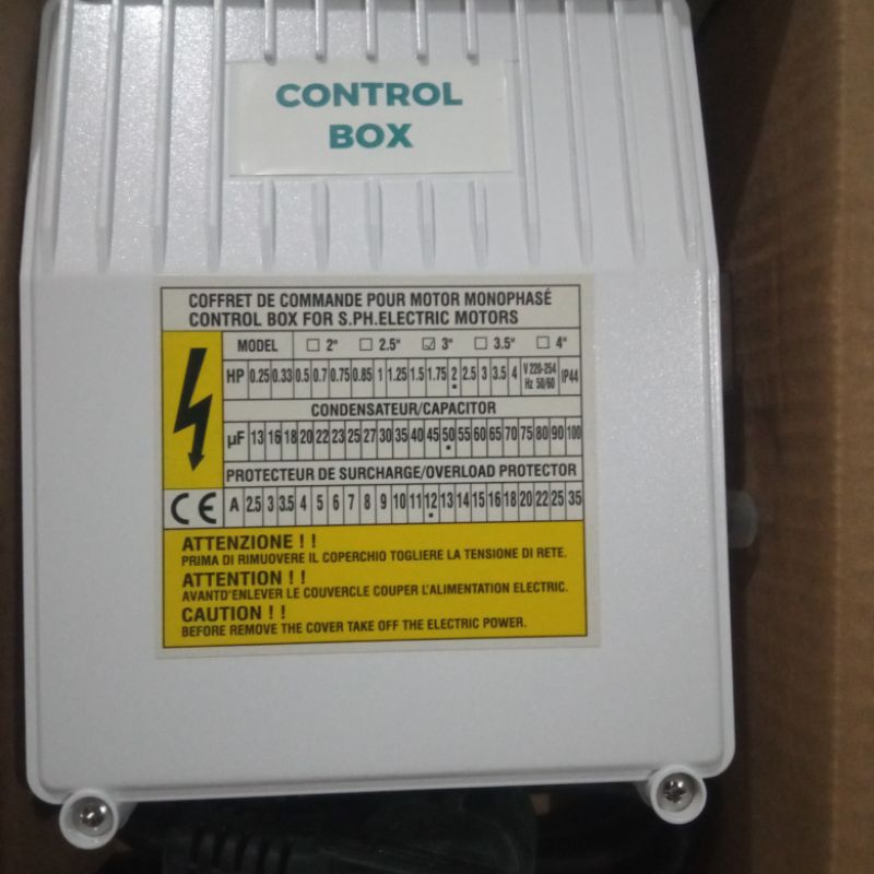 Control box pompa submersible 2 HP