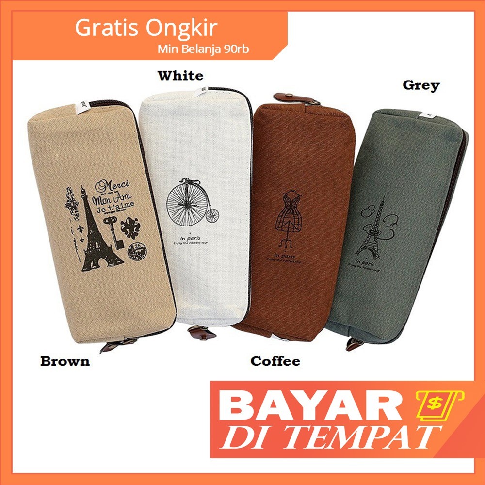 

Tempat Pensil Classic Bahan Canvas Premium High Quality Untuk Perlengkapan Kantor