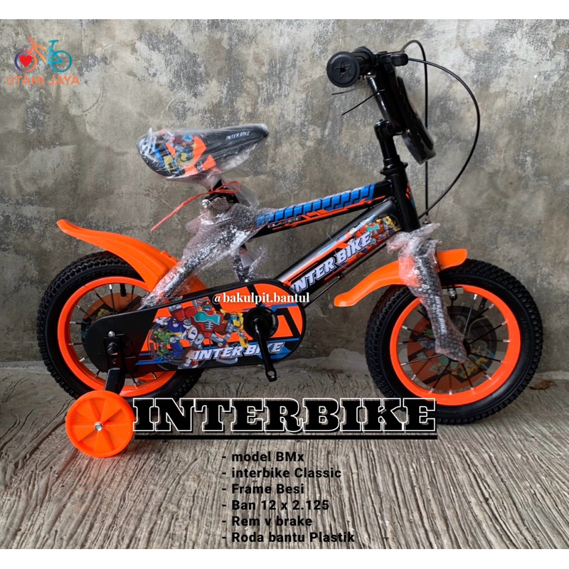 Sepeda Anak cowok BMX ban pompa merk interbike michel phoenix max | Sepeda BMX ring 12 inch | Sepeda