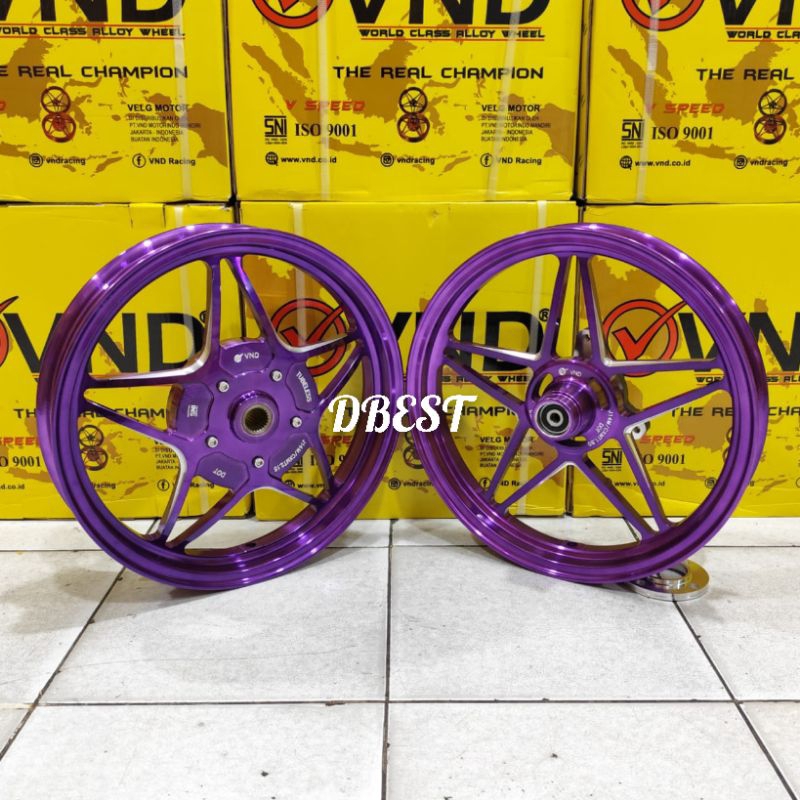 VELG VND V SPEED V2 GENERASI KE 2 PALANG BINTANG AEROX NEW OLD RING 14 UKURAN 1.85/2.15/14 VELAK VND