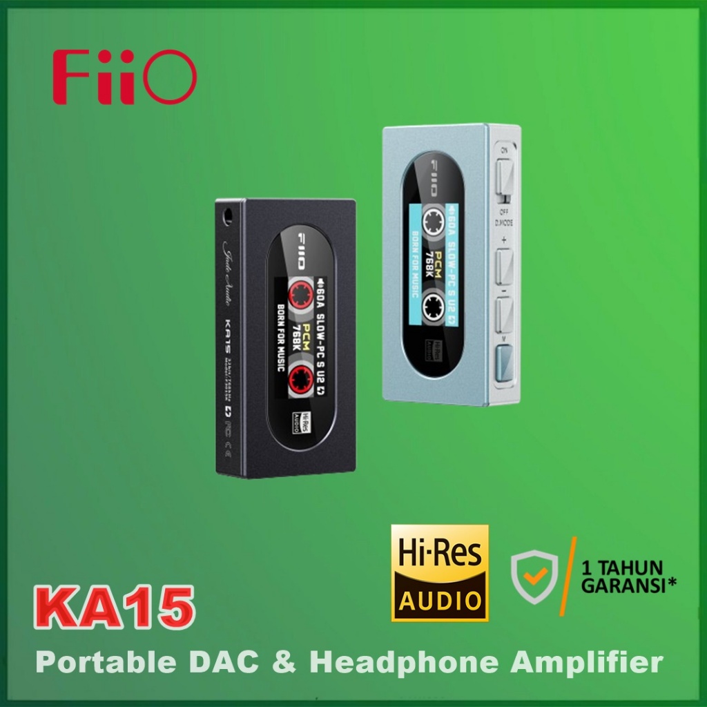 FiiO Jade Audio KA15 KA 15 Portable DAC / AMP Dual DACs + Dual Op-Amps Chip Supports Hi-Res