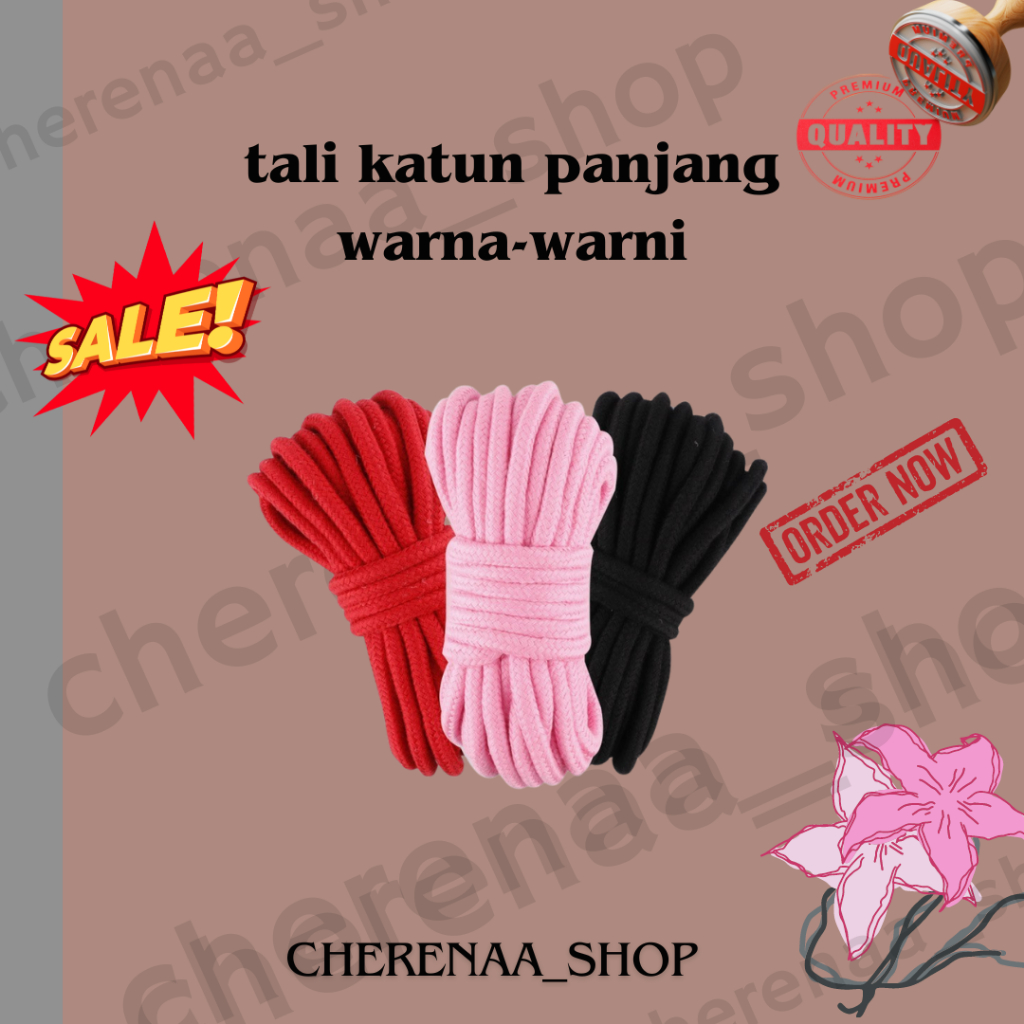 

Cherenaashop- tali katun panjang 10m warna warni