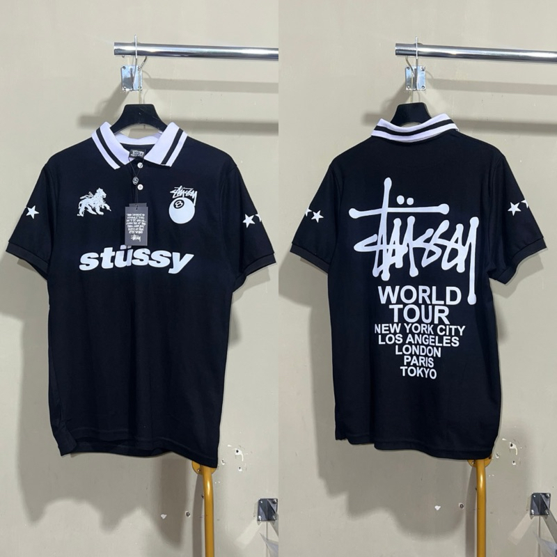 KAOS KERAH STUSSY KAOS MIROR 1:1 ORIGINAL KAOS TEBAL