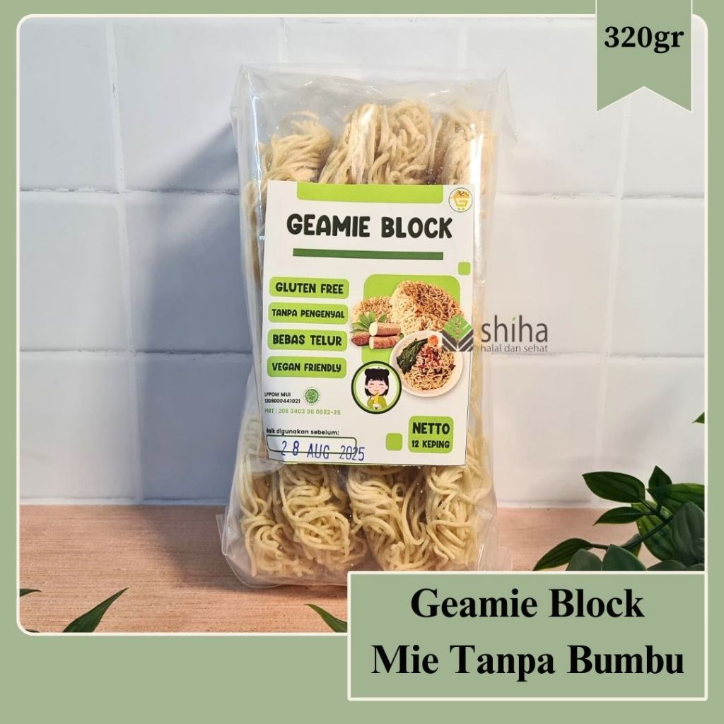 

Geamie Block Mie Tanpa Bumbu Gluten Free 12 keping