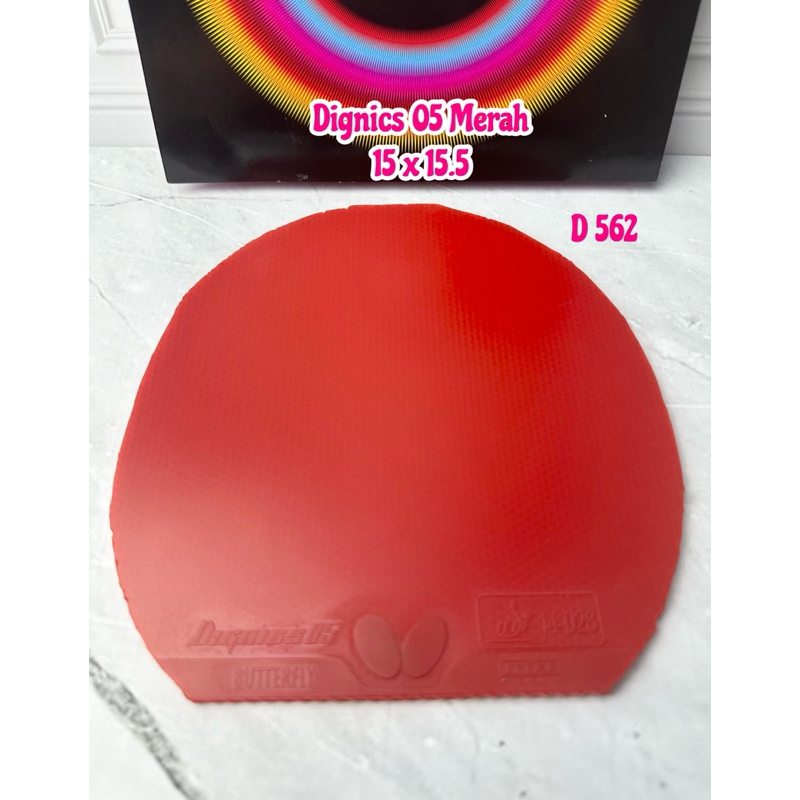 bekas karet bet bat tenis meja pingpong butterfly dignics 05 Merah original market japan