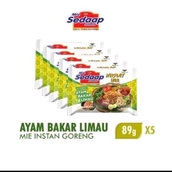 

Mi Sedaap goreng rasa ayam bakar limau 1 paket isi 5pcs