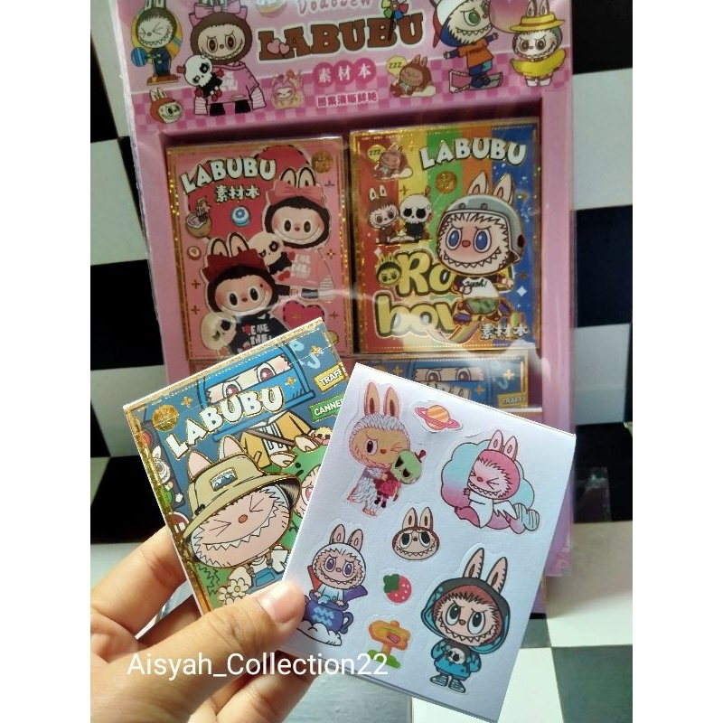 

Sticker Memo Motif Labubu 1Pack buku isi 12lembar (1pcs)