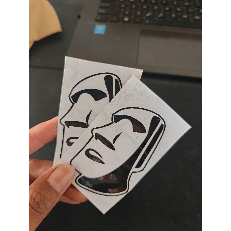 

stiker cutting emot batu moai