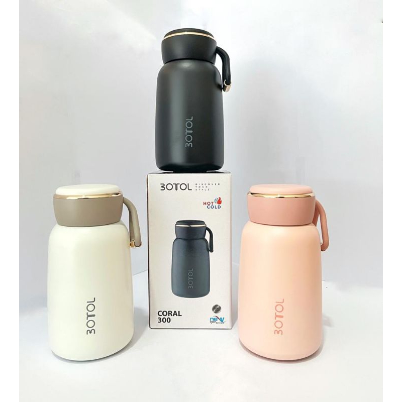 Tumbler new 3otol coral 300ml stanlies steel-tahan panas